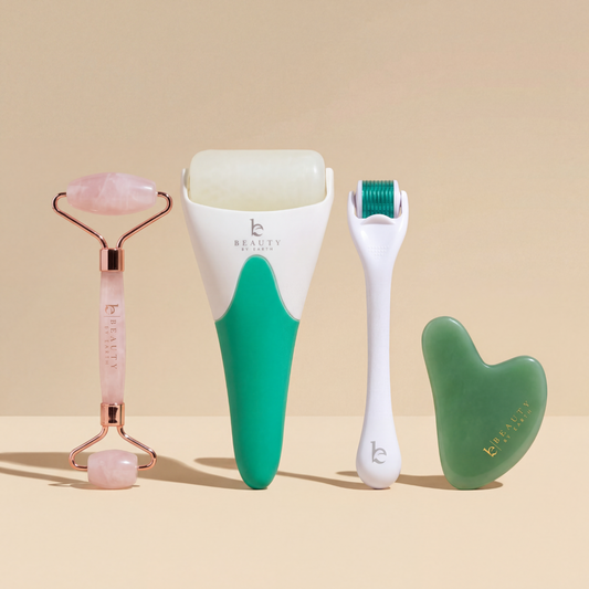 4-Tool Gift Set - 4 Tool Bundle - Rose Quartz Roller - Beauty by Earth