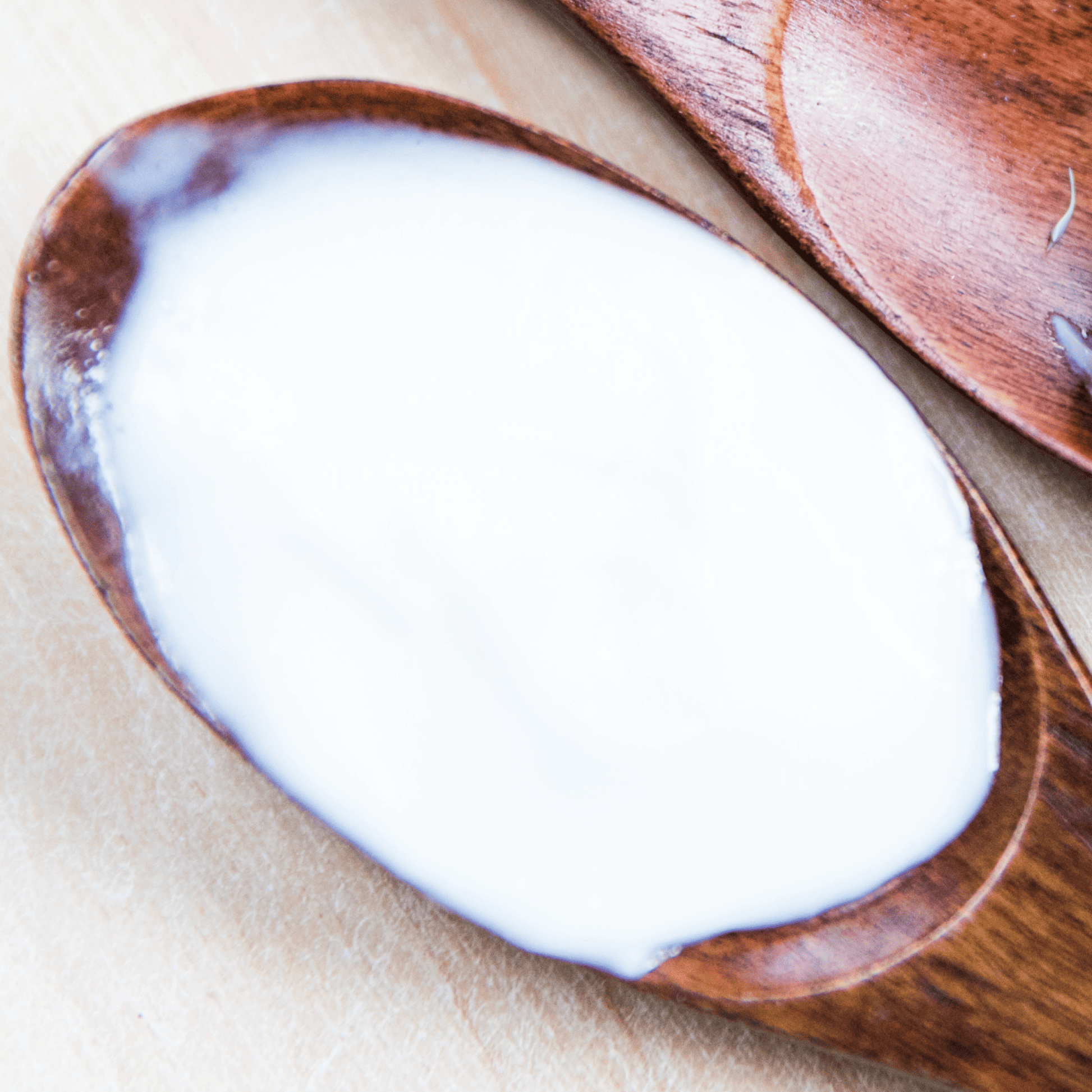 Texture of oil control moisturizer on a spoon