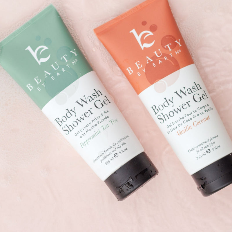 Introducing our new Body Wash Shower Gels - Peppermint Tea Tree and Vanilla Coconut.