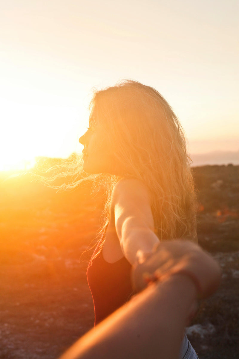 Woman exposed to the sun