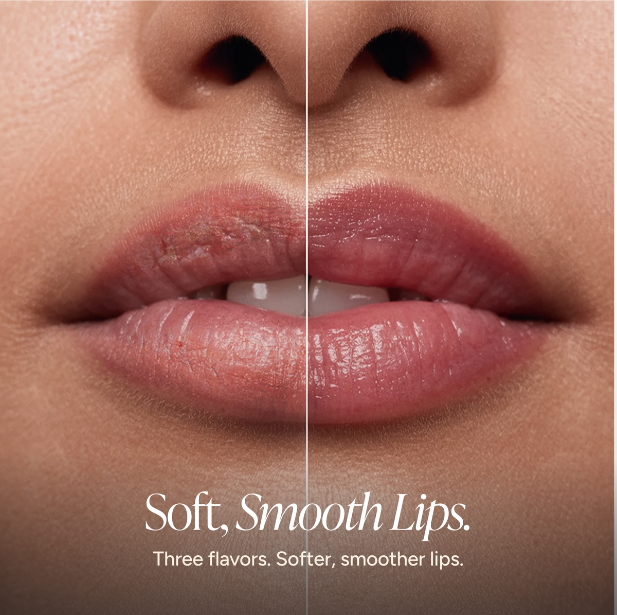 Organic lip scrubs before and after.