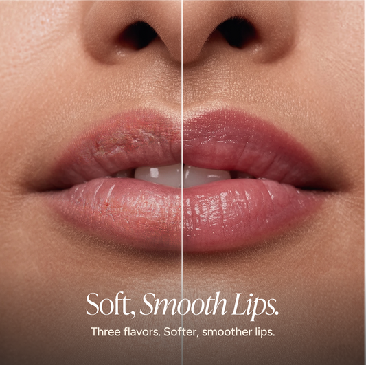 Organic lip scrubs before and after.