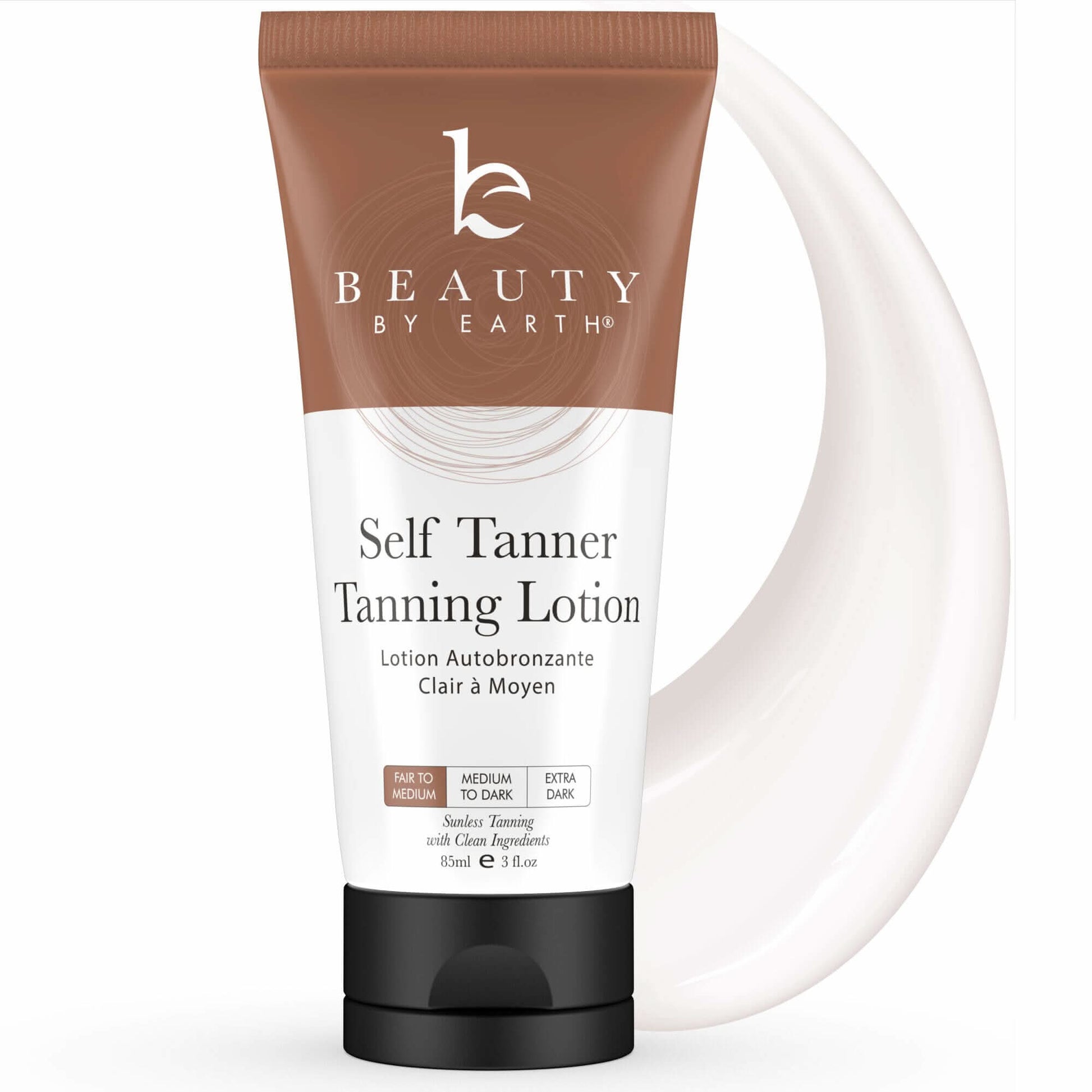 Beauty by Earth Self Tanner Tanning Lotion Fair to Medium Sunless Tanning with Clean Ingrediants
