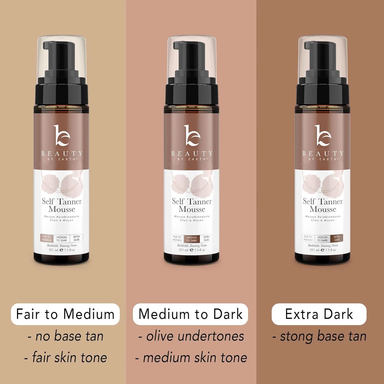 Mousse autobronceador (regular a medio)