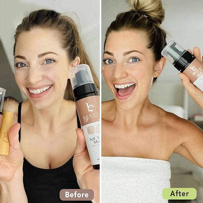 Before and After Self Tanner Mousse