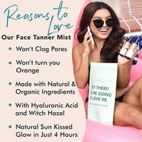 Bruma facial bronceadora con agua autobronceadora