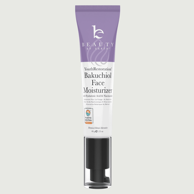 Tube of Bakuchiol Face Moisturizer on a light gray background