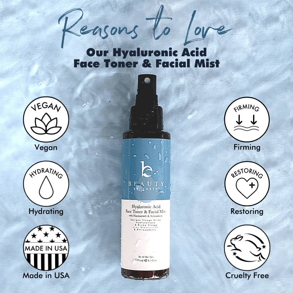 Hyaluronic Acid Face Toner and Facial Mist - {{variant_title}} - Beauty by Earth