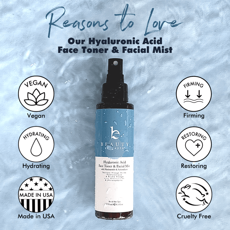 Hyaluronic Acid Face Toner and Facial Mist - {{variant_title}} - Beauty by Earth