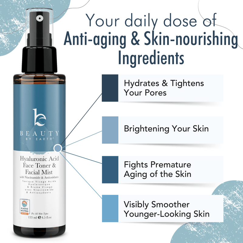 Hyaluronic Acid Face Toner and Facial Mist - {{variant_title}} - Beauty by Earth