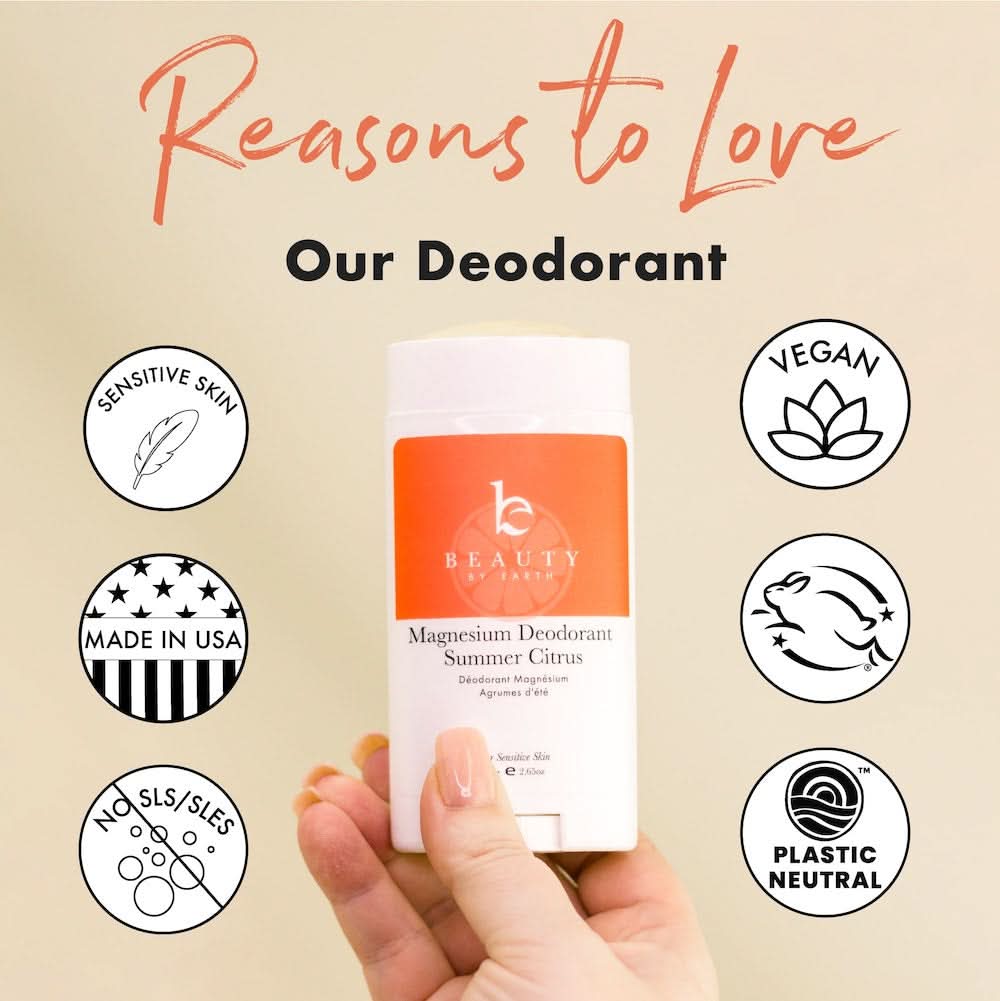 Magnesium Deodorant Summer Citrus - {{variant_title}} - Beauty by Earth