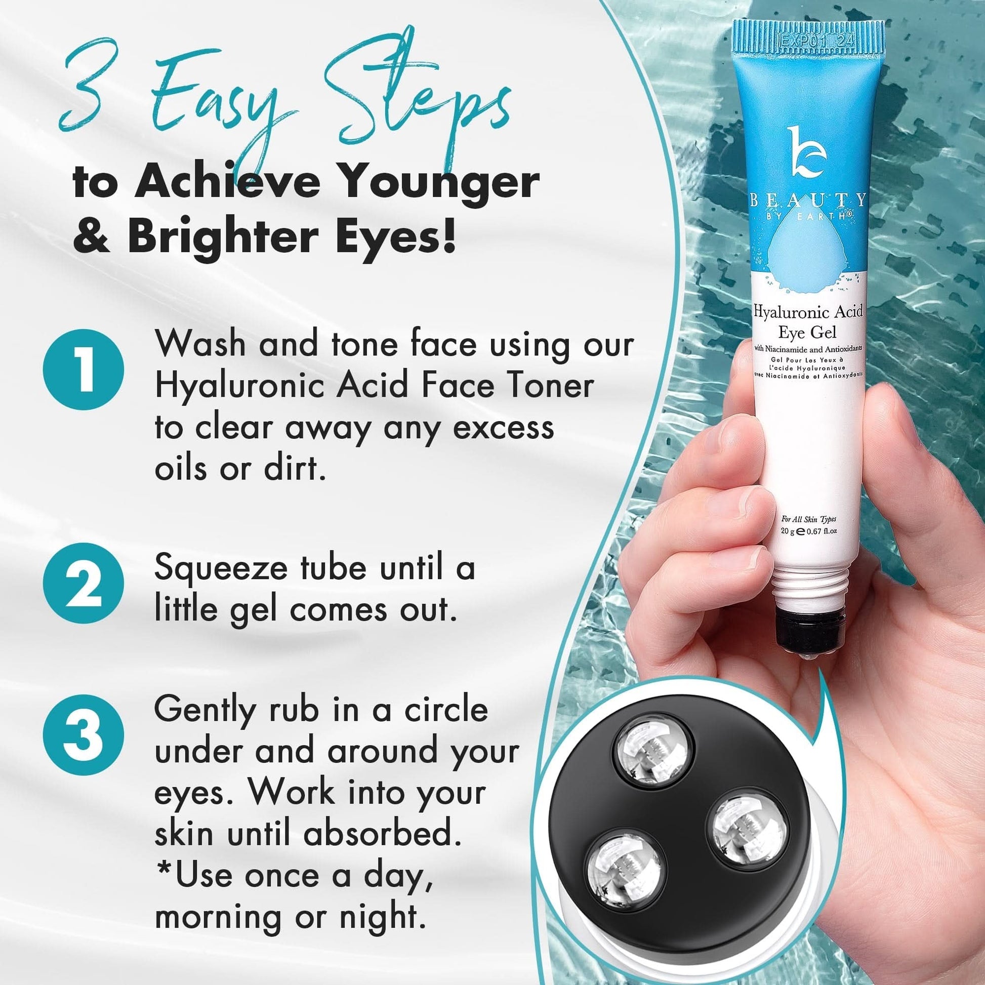 Hyaluronic Acid Eye Gel - {{variant_title}} - Beauty by Earth