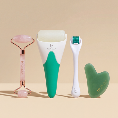 4-Tool Gift Set - 4 Tool Bundle - Rose Quartz Roller - Beauty by Earth