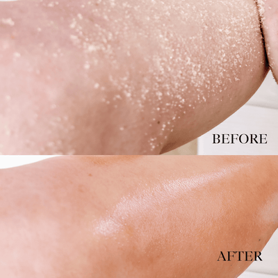 body scrub before/after