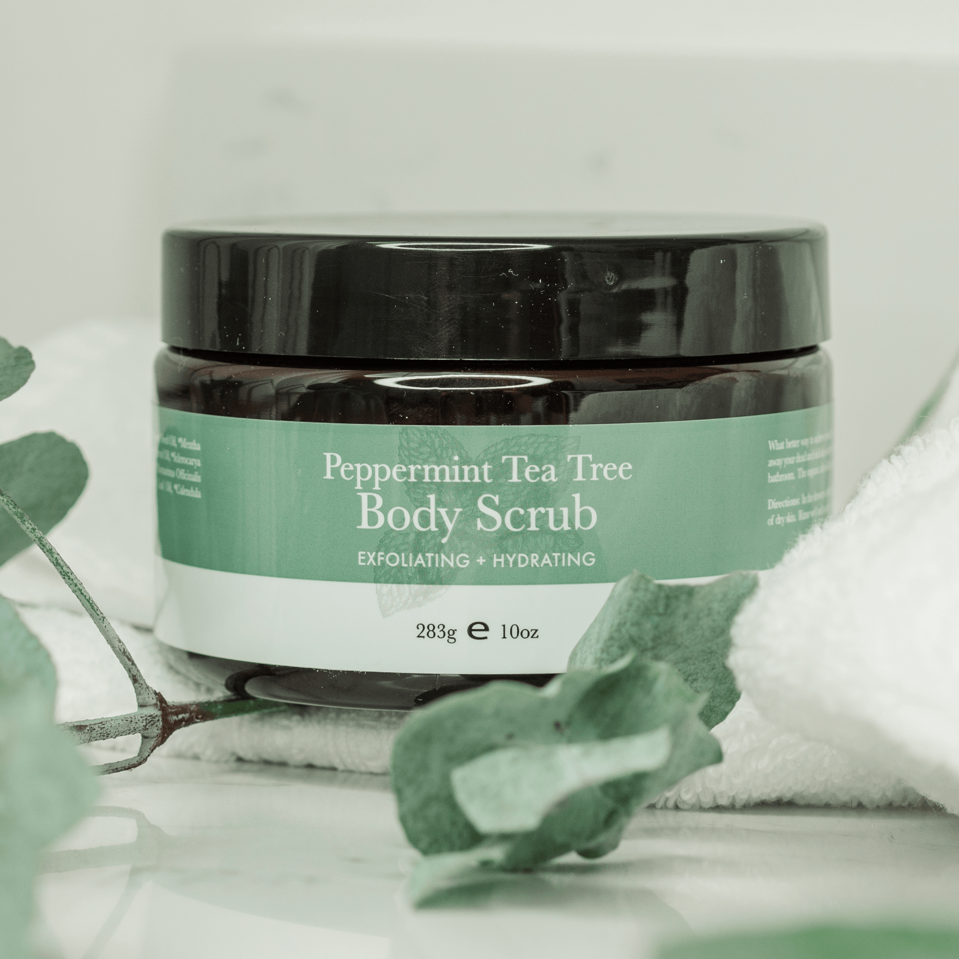 leaves and body scrub