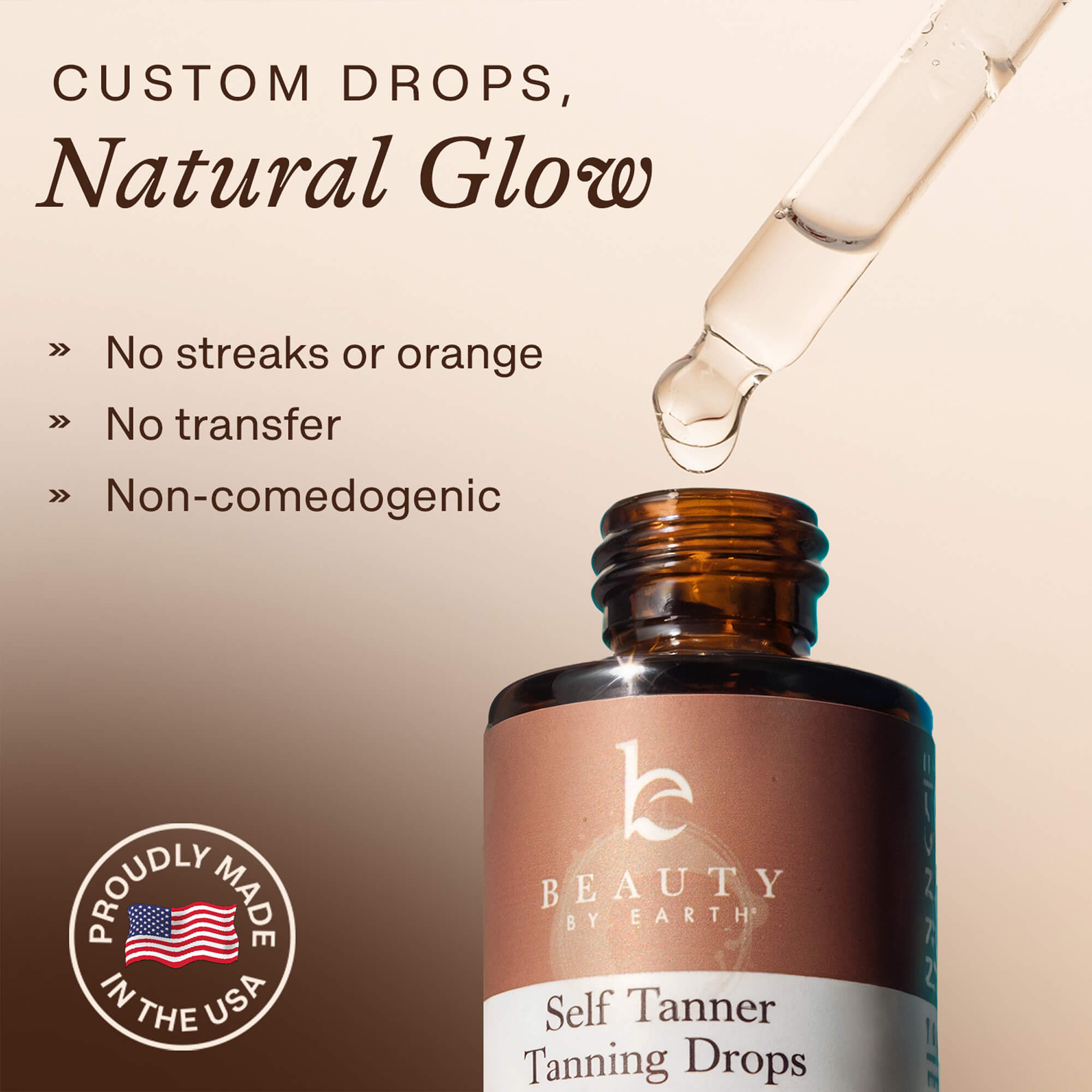 Self Tanner Drops - Customizable Face Tanner – Beauty by Earth