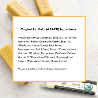 Organic Unflavored Lip Balm