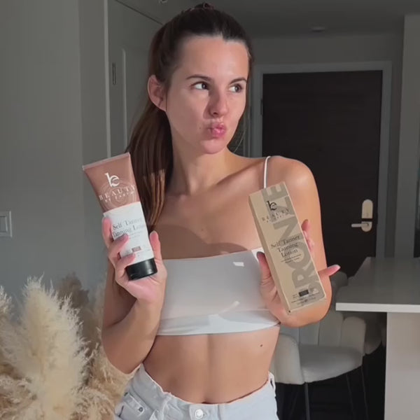 Body tanning lotion application video