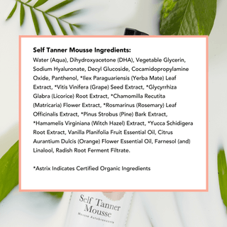 Self Tanner Mousse Ingredients