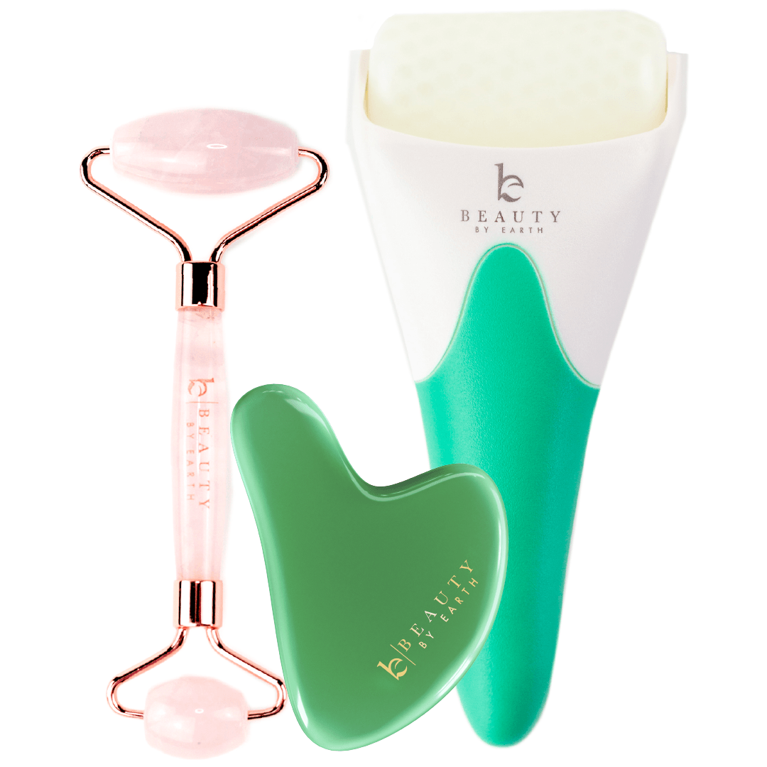 3 Tool Bundle - 3 Tool Bundle - Rose Quartz Roller - Beauty by Earth