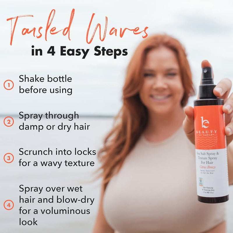 Sea Salt Spray Hair Texturizer - Citrus Breeze - Citrus Breeze - Beauty by Earth - How to use