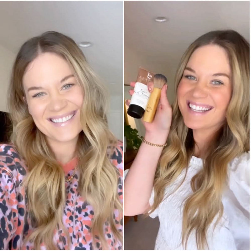 Face Self Tanner (Medium to Dark) - Beauty by Earth - Before and After