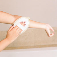 Exfoliating Loofah - Beauty by Earth - Application on Arm