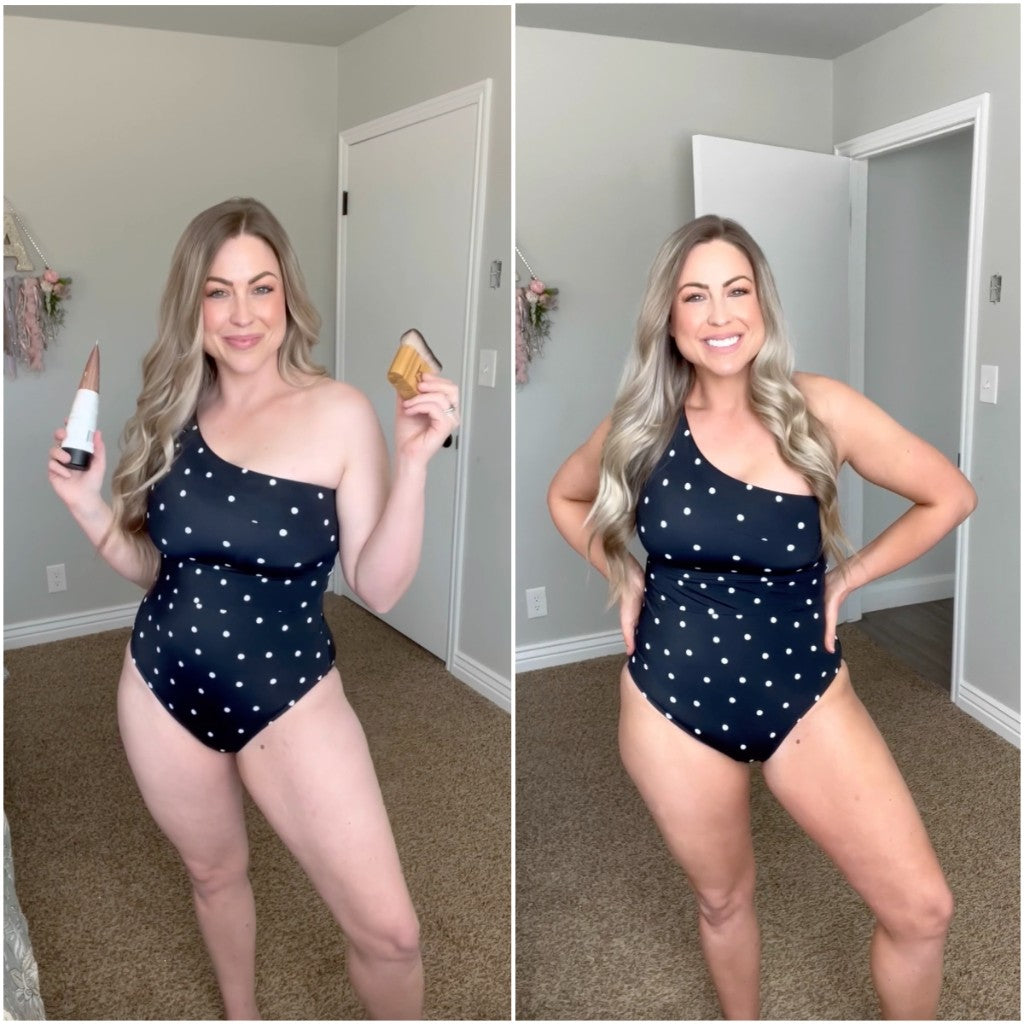 Before and after Self Tanner results